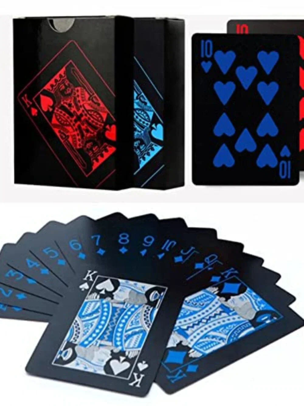 Merytes 2 Deck of Waterproof Poker Cards and Playing Cards with Flexible Plastic